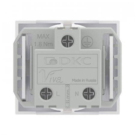 Розетка со шторками з/к 2мод. 16А IP20 белая Viva  | 45005 | DKC — фото