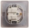 Glossa Белый Розетка с заземлением со шторками с крышкой, IP44 (в сборе с рамкой) | GSL000148 | SE — фото