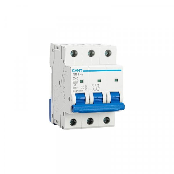Выключатель автоматический трехполюсный NB1-63 3P 40A 6кА х-ка C (DB) (R) | 179707 | ЧИНТ (CHINT) — фото