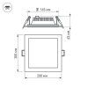 Светодиодная панель LT-S200x200WH 16W Warm White 120deg | 015573 | Arlight — фото