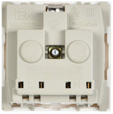 РКС-20-30-П-К Розетка с з/к 2к 2 модуля (белая) | CKK-40D-RSZB2-K01-K | IEK — фото