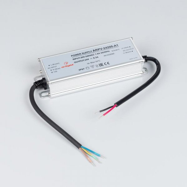 Блок питания ARPV-24200-A1 (24V, 8.3A, 200W) (Arlight, IP67 Металл, 3 года) | 033092 | Arlight — фото