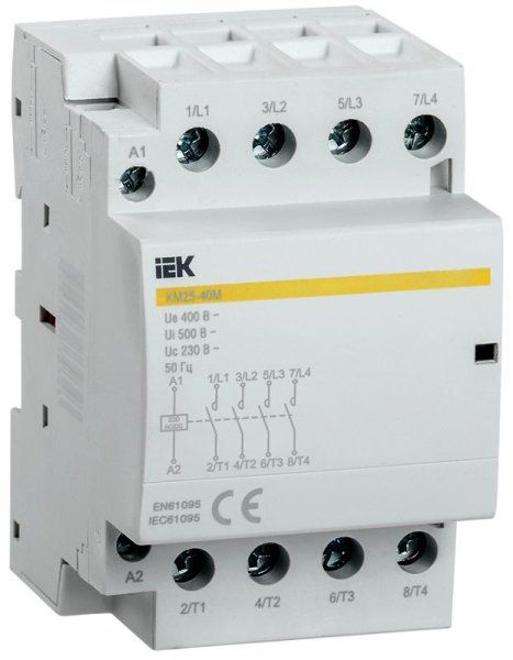 Контактор модульный КМ25-40М AC/DC IEK | MKK21-25-40 | IEK — фото