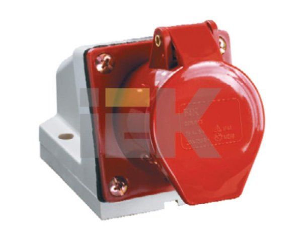 Розетка 124 стационарная 3Р+РЕ 32А 380В IP44 | PSR12-032-4 | IEK — фото