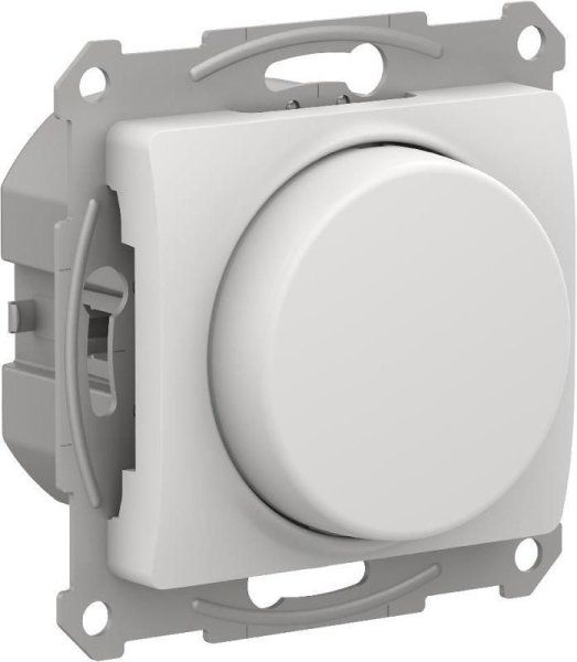 Glossa Белый Светорегулятор (диммер) повор-нажим LED RC 400Вт механизм | GSL000123 | SE — фото