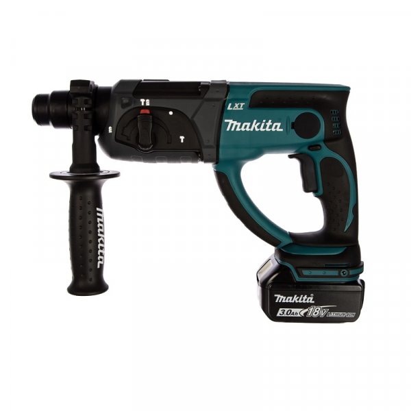 МАКИТА LXT DHR202RF Перфоратор аккум. SDS-plus, 20мм, 3режима, 1,9Дж, 18В, Li-ion, 1х3Ач, кейс — фото