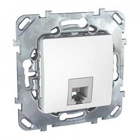 Unica Белый Розетка ТЛФ 1-ая 4 контакта | MGU5.492.18ZD | Schneider Electric — фото