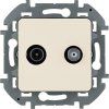 Inspiria Слоновая кость Розетка телевизионная TV/SAT «звезда» без рамки | 673881 | Legrand — фото