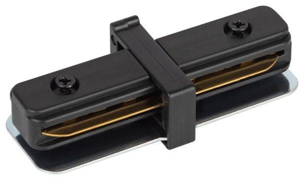 Коннектор TR-1PA-IC-BK прямой для однофазного шинопровода черный | Б0054464 | ЭРА — фото