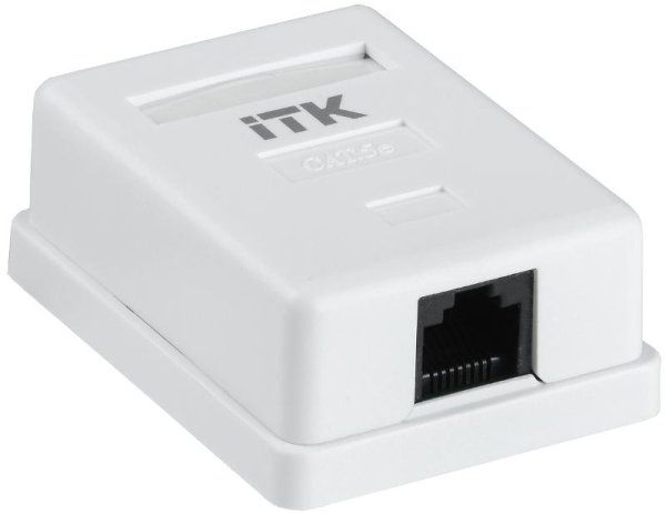 Розетка настенная инф. RJ-45 кат. 5е 1-порт | CS2-1C5EU-12 | ITK