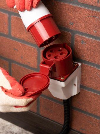 Розетка стационарная наружная 125 3Р+РЕ+N 32А 380В IP44 EKF PROxima | ps-125-32-380 | EKF — фото