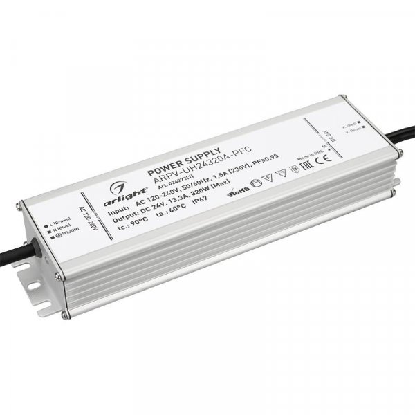 Блок питания ARPV-UH24320A-PFC (24V, 13.3A, 320W) | 024272(1) | Arlight — фото