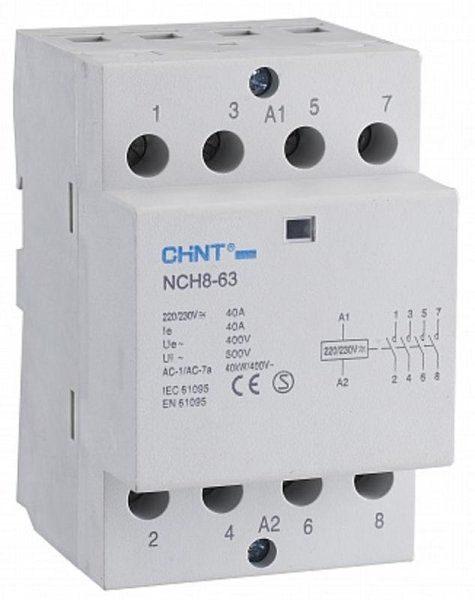 Контактор модульный NCH8-25/22 25A 2НЗ+2НО AC220/230В, 50Гц (R) | 256091 | CHINT — фото