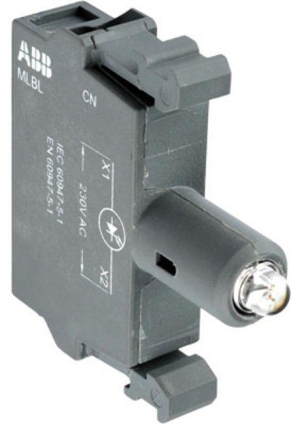 Патрон MLBL-02R со встроенным светодиодом красный 48В AC/DC | 1SFA611621R1021 | ABB — фото