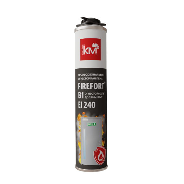 Пена огнестойкая монтажная FIREFORT B1 750 мл | KM-FF-POM-B1 | СИСТЕМА КМ — фото