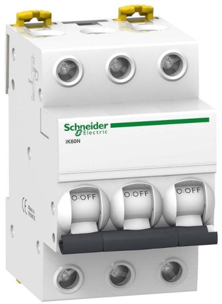 Выключатель автоматический трехполюсный iK60 6А C 6кА | A9K24306 | Schneider Electric — фото