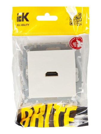 BRITE Розетка HDMI РHDMI-0-БрБ белый  | BR-H10-K01 | IEK — фото