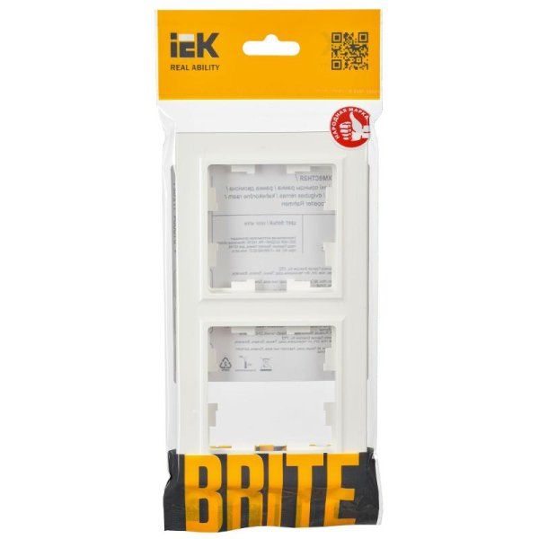 BRITE Рамка 2-ая РУ-2-БрБ белый | BR-M22-K01 | IEK — фото