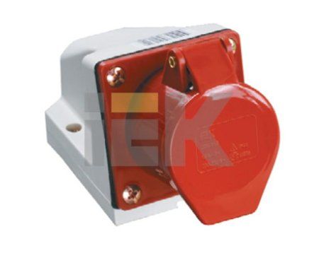 Розетка 114 стационарная 3Р+РЕ 16А 380В IP44 | PSR12-016-4 | IEK — фото
