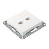 Механизм розетки RJ45 - 2шт, (cat5), белый Эпика EKF | UP1-SOW-2RJ45-5 | EKF — фото