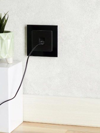 BRITE Розетка компьютерная RJ45 кат.5E РК10-БрЧ черный | BR-K10-1-K02 | IEK — фото