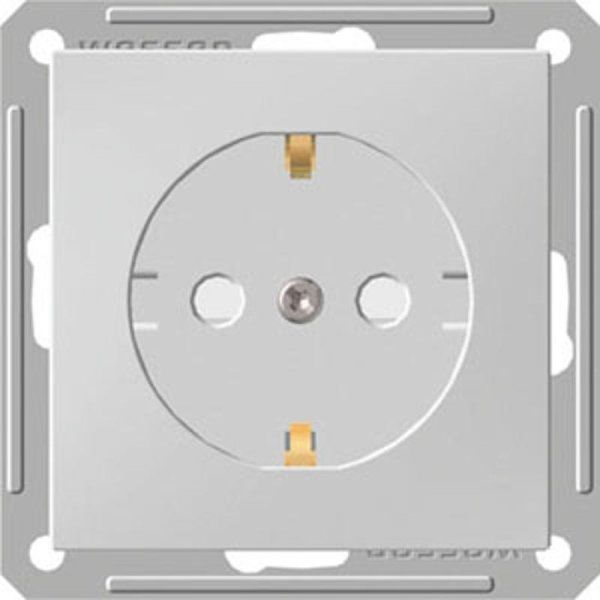 W59 Белый Розетка с заземлением с защитными шторками | RS16-152-1-86 | SE — фото