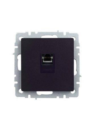BRITE Розетка компьютерная RJ45 кат.5E РК10-БрЧ черный | BR-K10-1-K02 | IEK — фото