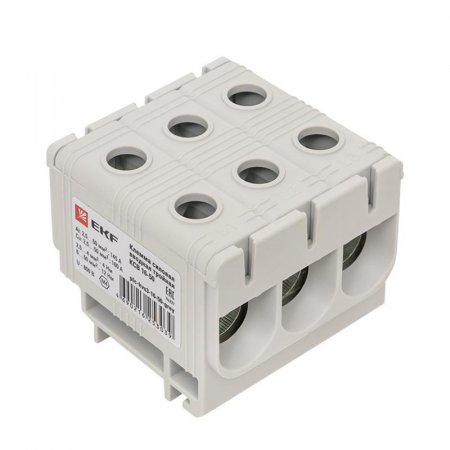 Клемма силовая вводная тройная КСВ 16-50 серая EKF PROxima |  plc-kvs3-16-50-grey |  EKF — фото