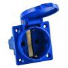 Розетка 112 панельная скрытая с крышкой 2Р+PЕ 16А 220В IP44 EKF | ps-112-16-220 | EKF — фото