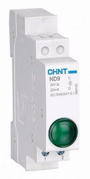 Индикатор ND9-1/g зеленый, AC/DC230В (LED) (R) | 594108 | ЧИНТ (CHINT)