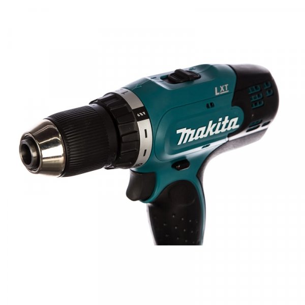 МАКИТА LXT DDF453SYE Дрель-шуруповерт аккум. 13мм, 42 Нм, 18В, Li-ion 2х1,5Ач, слайдер, кейс — фото