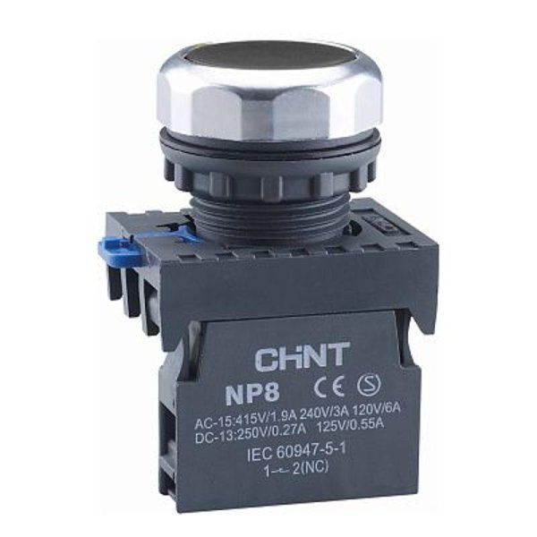 Кнопка управления NP8-10BN/2 без подсветки черная 1НО IP65 (R) | 578647 | ЧИНТ (CHINT) — фото