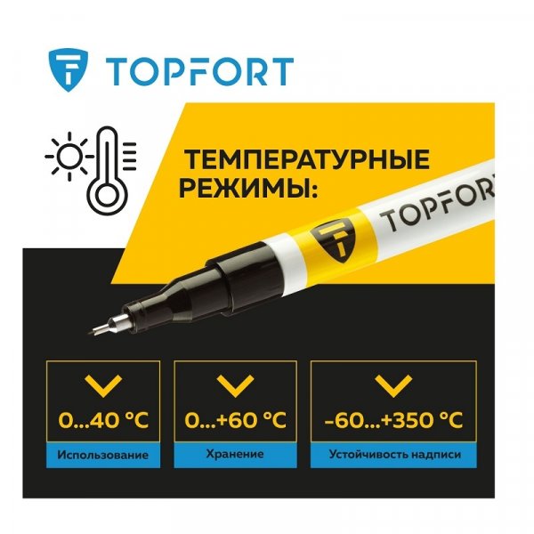 ТОПФОРТ Маркер лаковый Paint черный 1мм — фото